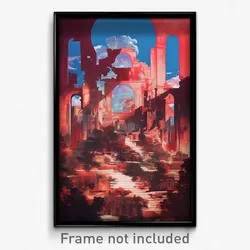 Art Poster - Vacant Colosseum (Psychedelic Trippy Weird 11x17 Print)