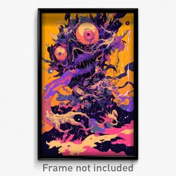 Art Poster - Made Up Grotesque (Psychedelic Trippy Weird 11x17 Print)