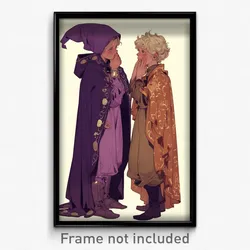 Art Poster - Boys Feeling Indignant Wearing Capricious Purple Capelet
