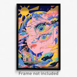 Art Poster - Colossal Motel (Psychedelic Trippy Weird 11x17 Print)