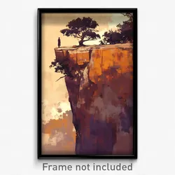 Art Poster - Aged Cliff (Psychedelic Trippy Weird 11x17 Print)