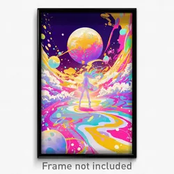 Art Poster - Fluffy Jupiter (Psychedelic Trippy Weird 11x17 Print)