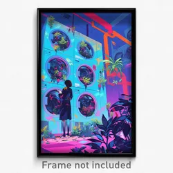 Art Poster - Spotted Drying Machine (Psychedelic Trippy Weird 11x17 Print)