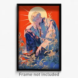 Anime Art Poster - Boy Feeling Enlightened Wearing Thick Boots (Print)