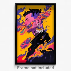 Art Poster - Man Feeling Vicious Wearing Outrageous Earrings (Print)