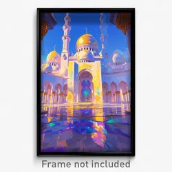 Art Poster - Peaceful Mosque (Psychedelic Trippy Weird 11x17 Print)