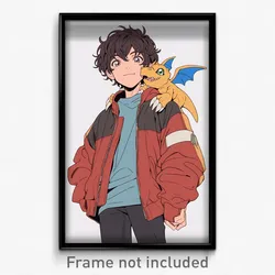 Anime Art Poster - Boy Feeling Friendliness, Unique Two Tone Jacket (Print)