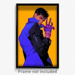 Art Poster - Man Feeling Arrogant Wearing Radiant Mismatched Gloves (Print)
