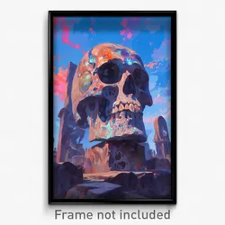 Art Poster - Plastic Graveyard (Psychedelic Trippy Weird 11x17 Print)