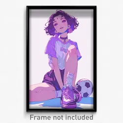 Anime Art Poster - Girl Feeling Fury Wearing Cheery Purple Ves (Print)