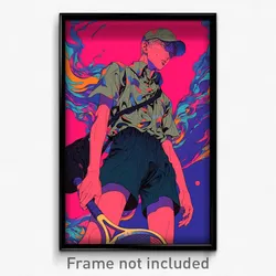 Art Poster - Boy Feeling Surprise Wearing Shady Tennis Uniform (Print)