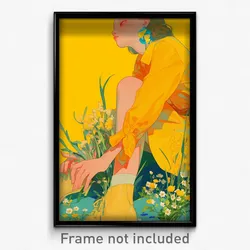 Art Poster - Yellow Spring (Psychedelic Trippy Weird 11x17 Print)