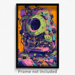 Art Poster - Voluminous Drying Machine (Psychedelic Trippy Weird 11x17 Print)