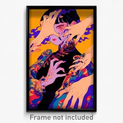 Art Poster - Woman Feeling Hatred Wearing Stunning Pinching Sleeves (Print)