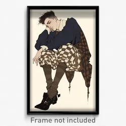Art Poster - Man Feeling Carefree Wearing Studious Leg Warmers (Print)
