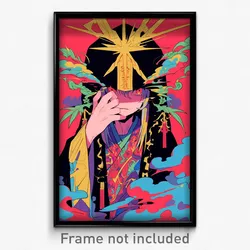Anime Art Poster - Boy Feeling Discombobulated, Valuable Hooded Cape (Print)