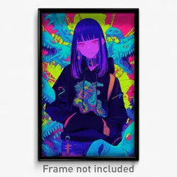 Anime Art Poster - Woman Feeling Vengeful, Precious Cropped Hoodie (Print)
