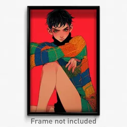 Art Poster - Man Feeling Offended Wearing Advanced Sweater Dress (Print)
