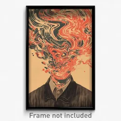 Art Poster - Man Feeling Nervous Wearing Marvelous Popped Collar (Print)