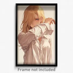 Anime Art Poster - Kea Feeling Vigilance Wearing Ratty Tented Shirt