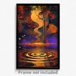 Art Poster - Vibrating Passage (Psychedelic Trippy Weird 11x17 Print)