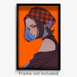 Art Poster - Girls Feeling Impatient Wearing Heady Plaid Headwear