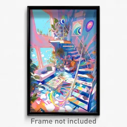 Art Poster - Small Loft (Psychedelic Trippy Weird 11x17 Print)