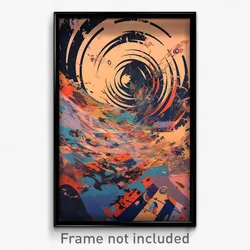 Art Poster - Warped Circle (Psychedelic Trippy Weird 11x17 Print)