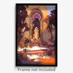 Art Poster - Pleasant Shrine (Psychedelic Trippy Weird 11x17 Print)