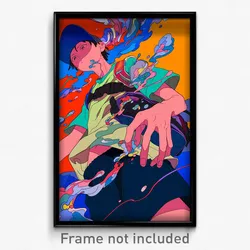 Anime Art Poster - Boy Feeling Interest Wearing Loud Fanny Pack (Print)