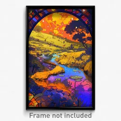 Art Poster - Major Stained Glass (Psychedelic Trippy Weird 11x17 Print)