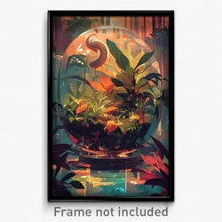 Art Poster - Candid Terrarium (Psychedelic Trippy Weird 11x17 Print)