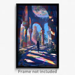 Art Poster - Whopping Historical Architecture (Psychedelic Trippy Weird Print)