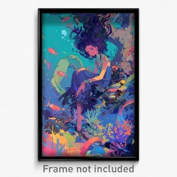 Art Poster - Gloomy Reef (Psychedelic Trippy Weird 11x17 Print)