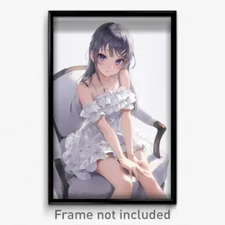 Anime Art Poster - Boy Feeling Exasperated Wearing Amusing Frilled Dress (Print)