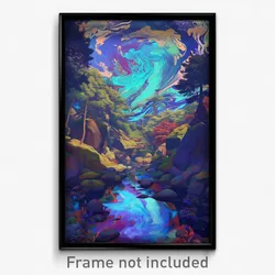 Art Poster - Extra Large River (Psychedelic Trippy Weird 11x17 Print)