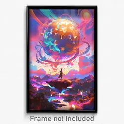 Art Poster - Golden Remnant (Psychedelic Trippy Weird 11x17 Print)