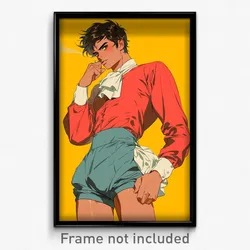 Anime Art Poster - Man Feeling Contempt Wearing Outlandish Petticoat (Print)