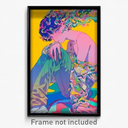 Anime Art Poster - Man Feeling Admiration Wearing Silver Strapless Shirt (Print)