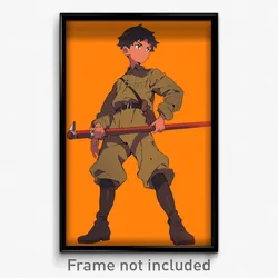 Art Poster - Boy Feeling Driven Wearing Cowardly Uniform