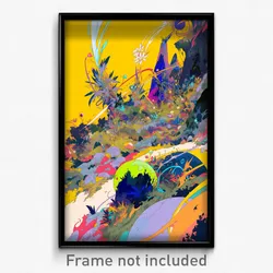 Art Poster - Imaginary Meadow (Psychedelic Trippy Weird 11x17 Print)