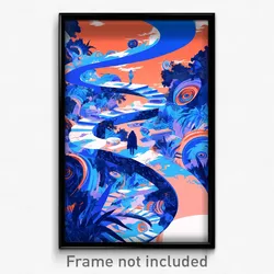 Art Poster - Miniature Inlet (Psychedelic Trippy Weird 11x17 Print)