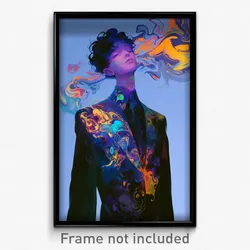 Art Poster - Boy Feeling Dazed Wearing Quixotic Collared Dress (Print)
