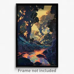 Art Poster - Vacant Cove (Psychedelic Trippy Weird 11x17 Print)