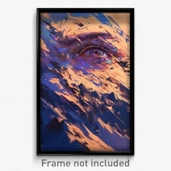 Art Poster - Imperfect Mountain (Psychedelic Trippy Weird 11x17 Print)