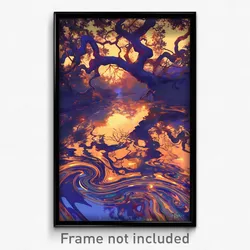Art Poster - Sparkling River (Psychedelic Trippy Weird 11x17 Print)