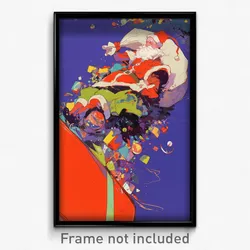 Art Poster - Flying Christmas (Psychedelic Trippy Weird 11x17 Print)
