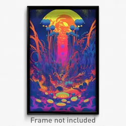 Art Poster - Concrete Vault (Psychedelic Trippy Weird 11x17 Print)