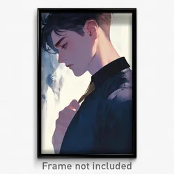 Anime Art Poster - Man Feeling Sadness Wearing Original Popped Collar (Print)