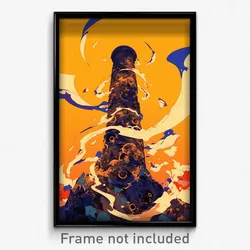 Art Poster - Graceful Chimney (Psychedelic Trippy Weird 11x17 Print)